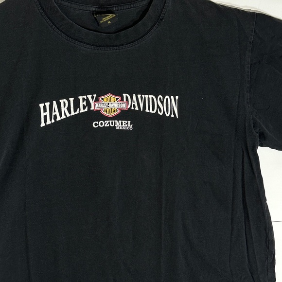 Vintage Harley Davidson Motorcycle Cozumel Mexico Biker T-Shirt Black Men’s XL - Picture 6 of 12